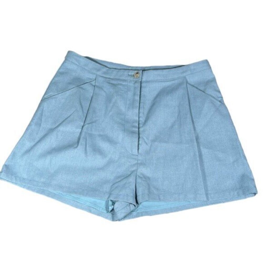 Women's Windsor Blue Casual Pocket High Rise Loose Fit Shorts Size Med EUC #6408